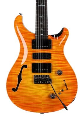 PRS Private Stock Special Semi-Hollow LTD Guitar with Case Citrus Glow Body View